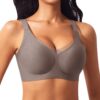 Ganado Soutien-gorge lisse sans coutures pour femme confortable - Sans armatures - Col en V profond - Idéal pour le quot