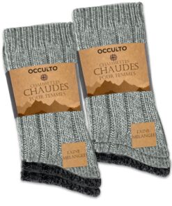 Occultochaussettes chaudes en laine femmes lot de 6 modèle Gloria usa