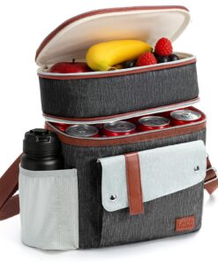 Sac Isotherme Repas pour Homme et Femme, 7 L Double Glacière Souple Isotherm, Sac à Repas Portable Multiusages Et Étanch