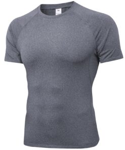SPVISE T-shirt de compression courte manche pour homme - Vêtement de sport - Cool Dry Athletic - Sous-vêtement sportif e