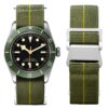 BINLUN Bracelet de Montre Élastique Noir/Argenté Homme Femme 3 Tailles 18/20/22mm