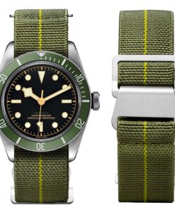 BINLUN Bracelet de Montre Élastique Noir/Argenté Homme Femme 3 Tailles 18/20/22mm