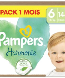 Pampers Harmonie Taille 6, 144 Couches, Protection Douce Pour La Peau 13kg+ OECD-TEX STANDARD 100 The Forest Stewardship