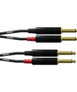 CORDIAL CABLES Câble audio double jack 6 m pour enceinte audionumérique - Haut-parleur stéréo 3,5 mm - Étui de protectio