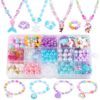 Enfant Perle Fabrication Bijoux Enfant kit Colliers Perle Enfants Licorne Sirène Princesse Kit Collier Bracelet Perlage