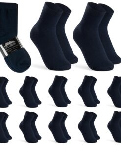 Chaussettes Garçon Mi-Mollet CityComfort - Lot de 12 Paires | Conseillées pour les Enfants Actifs - Idéales pour l'Hiver