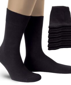 Chaussettes noires ALL ABOUT SOCKS - Qualité Supérieure pour Hommes et Femmes - Bas en Coton - Made in Europe - OEKO-TEX