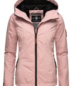 Marikoo Veste de transition pour femme légèrement doublée avec capuche mûre - Tailles XS-XXL - Veste de transition légèr