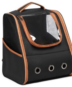 Kono Sac à Dos Ventilé pour Chiens Noirs Jusqu'à 5,9 kg (Global Recycled Standard) Kono Sac à Dos Pliable pour Chats N