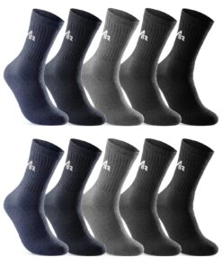Chaussettes de Sport Lot de 10 PairesHomme Femme | Coton Funcionnel | Mode d'Utilisation Multi | Respirantes et Odorente