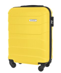 Valise Cabine Rigide Barren Jaune 55x40x20 Léger 4 Roues Serrure Combinaison ABS