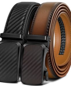 BULLIANT Ceinture Automatique en Cuir Homme 35mm, Ceinture Ajustable pour Hommes en Cuir de Luxe Cadeau Box