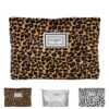 Trousse maquillage AUNGCSHE Féminine, Grande Pochette En Tissu Pour Femmes, Léopard Brun - Idéale Pour Voyage Etquotidie