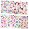 Hifot Strass Autocollant Enfants | Paillettes Acrylique pour Décoration | Bijoux Artisanat Loisirs Créatifs | 8 Feuilles