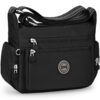 Sac Bandoulière Femme Impermeable & Léger, Sac Réglable Multipoches pour Travail et Achats, Sac à Main Nylon Crossbody