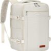MOCOCITO Bagage Cabine Ryanair Blanc CasséPortable 15.6'' Voyage AvionSac à Dos de Voyage Sous Siège 40x20x25cm