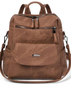 Sac à main femme antivol imperméable, sac à dos léger et pratique pour femme, sacs à main en PU souple pour voyages, tra