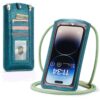 Casecond Petit Sac Sacs à Bandoulière Vert Femmes Universelle pour iPhone 14 13 12 11 Pro Max et Plusieurs MarquesSamsun