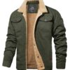 Vestes de camionneur d'hiver MAGCOMSEN décontractées en coton chaud avec 5 poches pour homme chaudes et durables