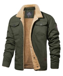 Vestes de camionneur d'hiver MAGCOMSEN décontractées en coton chaud avec 5 poches pour homme chaudes et durables