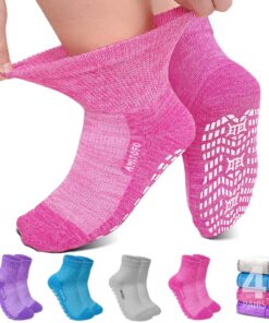 Chaussettes diabétiques antidérapantes ZFSOCK Femme bambou extra large non élastiquées sans couture OEKO-TEX Pieds gonfl