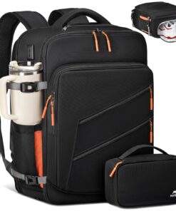 Sac à dos voyage cabine avion MATEIN NoirPortable avec Compartment Chaussures Étanche Bagage cabine 45x36x20 Easyjet