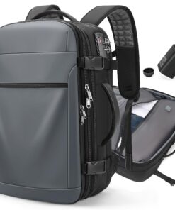 LOKASS Sac à dos sous vide 60L Extensible pour Cabine d'avion, Grand Bagage de Voyage, Sac de Voyage Économique et Spaci