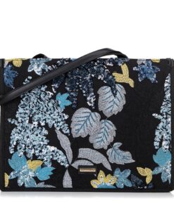 WITTCHEN Sac cabas à paillettes pour femme | Sac fourre-tout élégant | Motif floral à paillettes