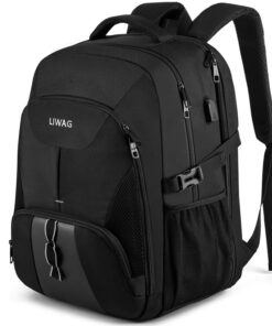 Sac à Dos Homme Grand 50L Antivol Imperméable pour Voyage et Loisirs - Noir Sac à Dos Homme Grand 50L avec Chargement
