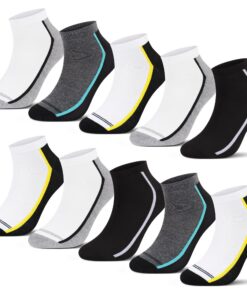 L&K 10/12 Paire de chaussettes de sport homme en coton respirant multicolor 2121VA + [core keyword]: chaussettes de spor