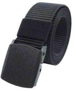 YEHMAN Ceinture militaire en toile nylon ajustable pour hommes et femmes multisports anti-allergie 120 cm boucle plastiq
