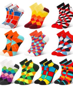 Chaussettes de sport amusantes Utensilsto Lot de 10 paires femme - Taille 39-42 - Motif amusant