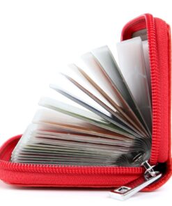 AirZyx Porte Cartes de Crédit Cuir Protecteur RFID pour Femme et Homme - 26 Fentes - Coloré