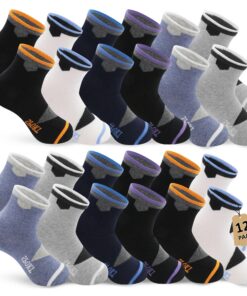 Chaussettes Geyuwoz pour enfants de sport en coton, colorées, 12 paires, 4-12 ans, unisexes, confortables et respirantes