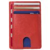AMEHA Portefeuille Homme en Cuir Véritable Sécurisé RFID, Confortable & Ultra Stable - Orange