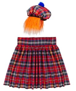 W WIDMANN MILANO Party Fashion SCOTSMAN - Robes kilt, Chapeau avec cheveux, Homme, Occasions spéciales, Élégance, Large