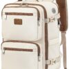 LYNXCHER Sac à Dos Voyage pour Femme Homme Cabine Avion Bagage à Main 30 L(Blanc Cassé,M)