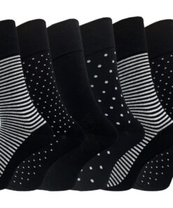 Sevello Lot de 6 paires de chaussettes en coton pour diabétiques - Chaussettes douces non élastiques pour hommes - Pieds