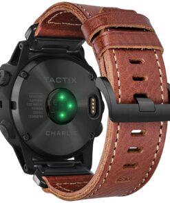 bracelet en cuir véritable compatible Garmin, bracelet rétro vintage pour Garmin Fenix, bracelet rétro vintage pour Garm