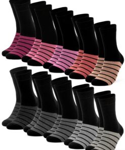 Occulto Chaussettes Colorées pour Femme - Modèle Laura - Lot de 10 - Design Unique - Comfort Assuré - Taille Unique