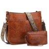 VINBAGGE Sac à Bandoulière pour Femme - Bandoulière Amovible, Sac en PU Fourre-Tout avec Portefeuille