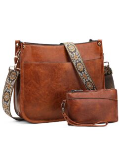 VINBAGGE Sac à Bandoulière pour Femme - Bandoulière Amovible, Sac en PU Fourre-Tout avec Portefeuille