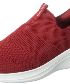 Skechers Ultra Flex |0 Smooth Step Burgundy Glisser sur Kinésithérapeutes Élevage