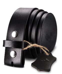 HJones Ceinture de rechange sans boucle pour homme - En cuir avec fermoir argenté - 3,5 cm