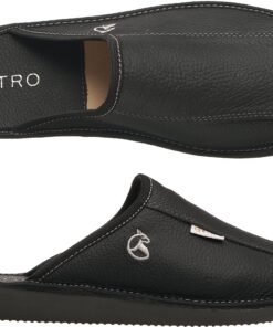 Chaussures d'hiver ESTRO Hommes Cuir Laine Mules Chaussures Hommes Chaussures d'intérieur Fonctionnelle