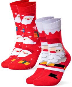 Chaussettes Noel Occulto Femme & Homme OEKO-TEX STANDARD 100Lot de 2 (modèle: Santa)