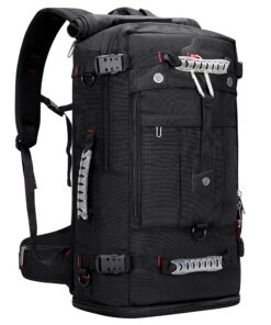 Sac à dos de voyage WITZMAN pour hommes en nylon multifonction convertible avec port USB avion 17 pouces black B681 Glob