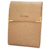 Charmoni - étui Pochette Porte chéquier en Cuir Vachette - 3 emplacements Carte bancaire - Talon à Gauche - 3 Plis - Com