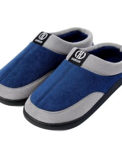 Chaussons GURGER Homme Hiver Chaud Mousse Mémoire de Forme Semelle Caoutchouc