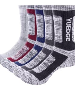YUEDGE Chaussettes de Sport Homme Respirantes Haute PerformanceOEKO-TEX STANDARD 100 pour Randonnée Trekking Camping Ten
